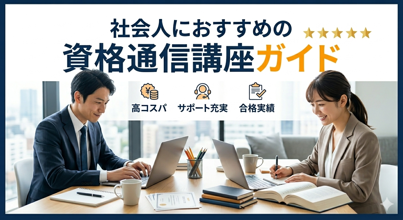 社会人におすすめの資格通信講座ガイド|忙しくても合格を目指せるクレアール