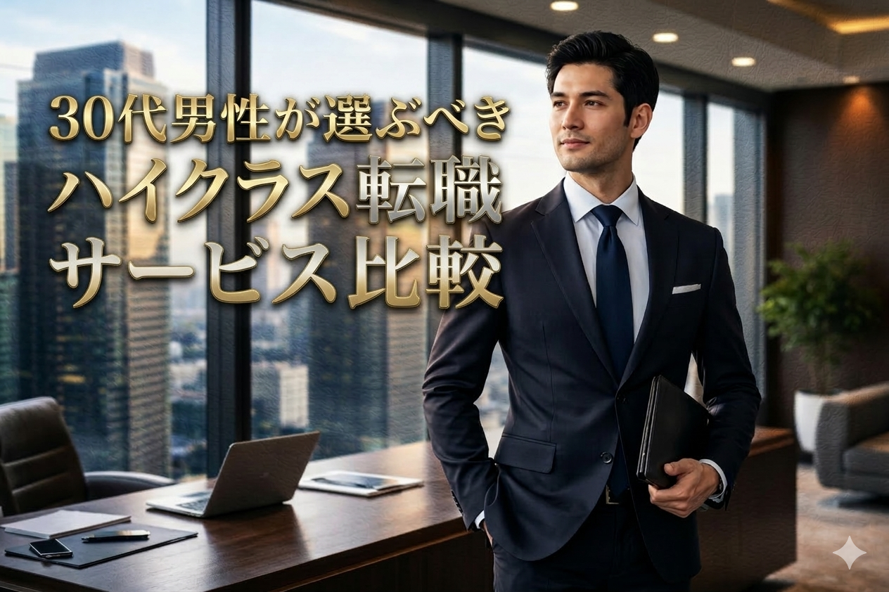 スカウト型転職サイトおすすめはビズリーチ｜30代男性が選ぶべきハイクラス転職サービス比較