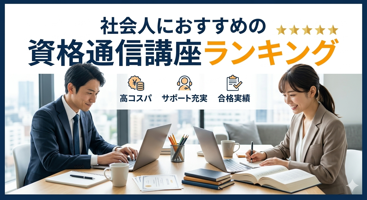 社会人におすすめの資格通信講座ランキング|忙しくても合格を目指せるクレアール