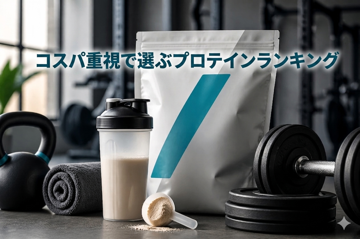 コスパ重視で選ぶプロテインランキング｜筋トレ初心者にはMyproteinがおすすめ